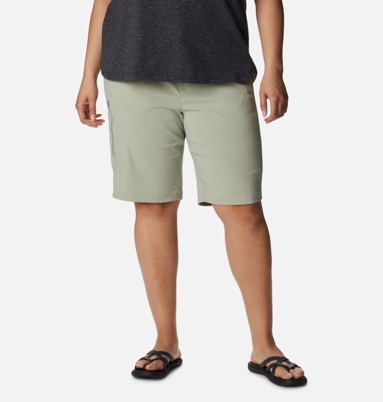 Women\'s Columbia On The Go Long Shorts Olive | Plus Size CA-R3415